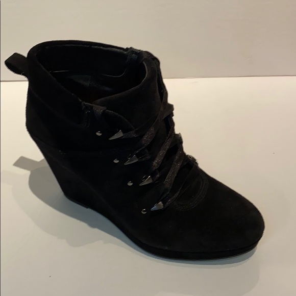 🆕 VIA SPIGA Black Suede Boots w/Satin Laces!!!NWOT!!! - Picture 8 of 12